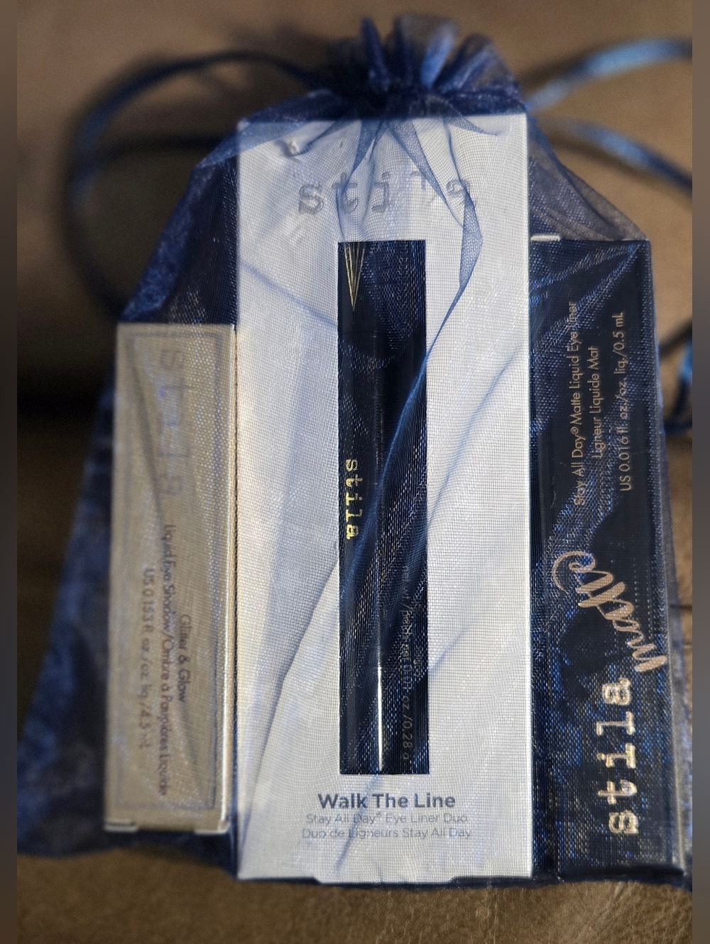 New Stila Walk The Line & Stay All Day Eyeliner Bundle W Dollish Glitter & Glow